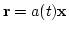 ${\bf r}=a(t){\bf x}$